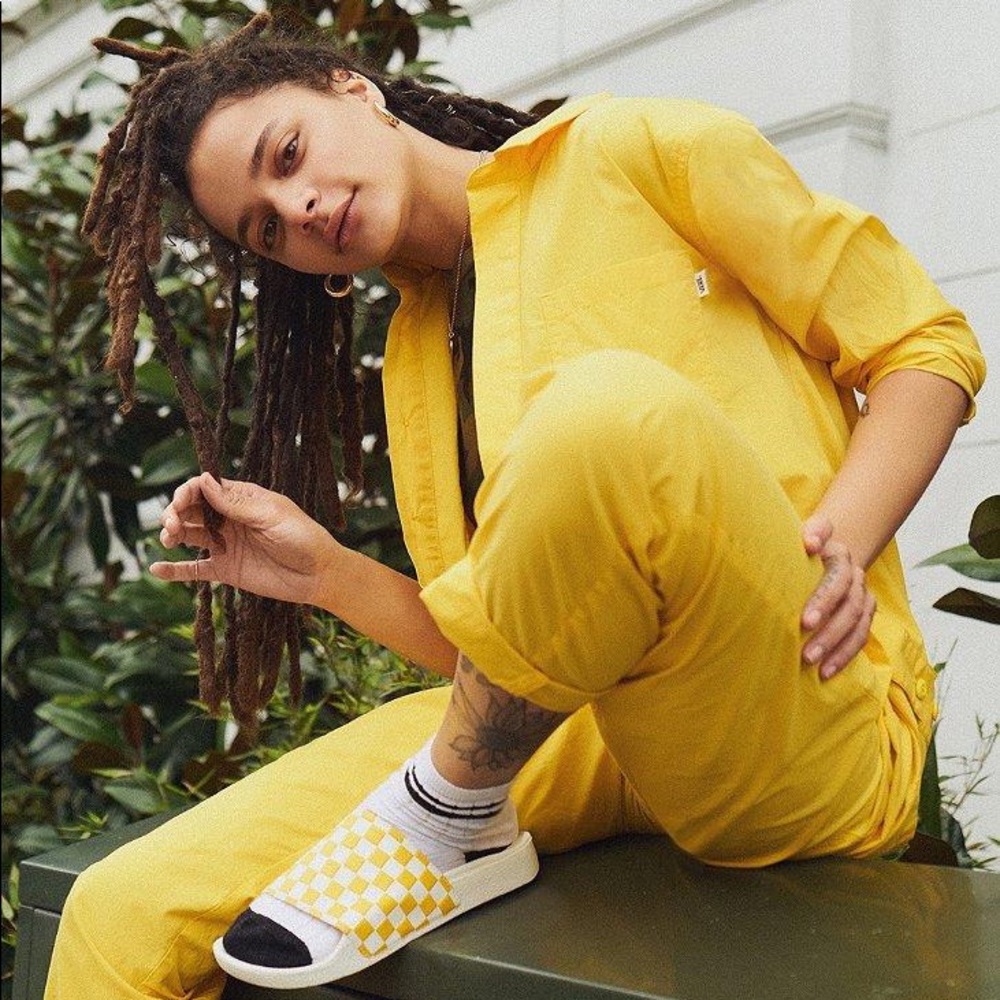 URBAN AND VANS yellow jumpsuit